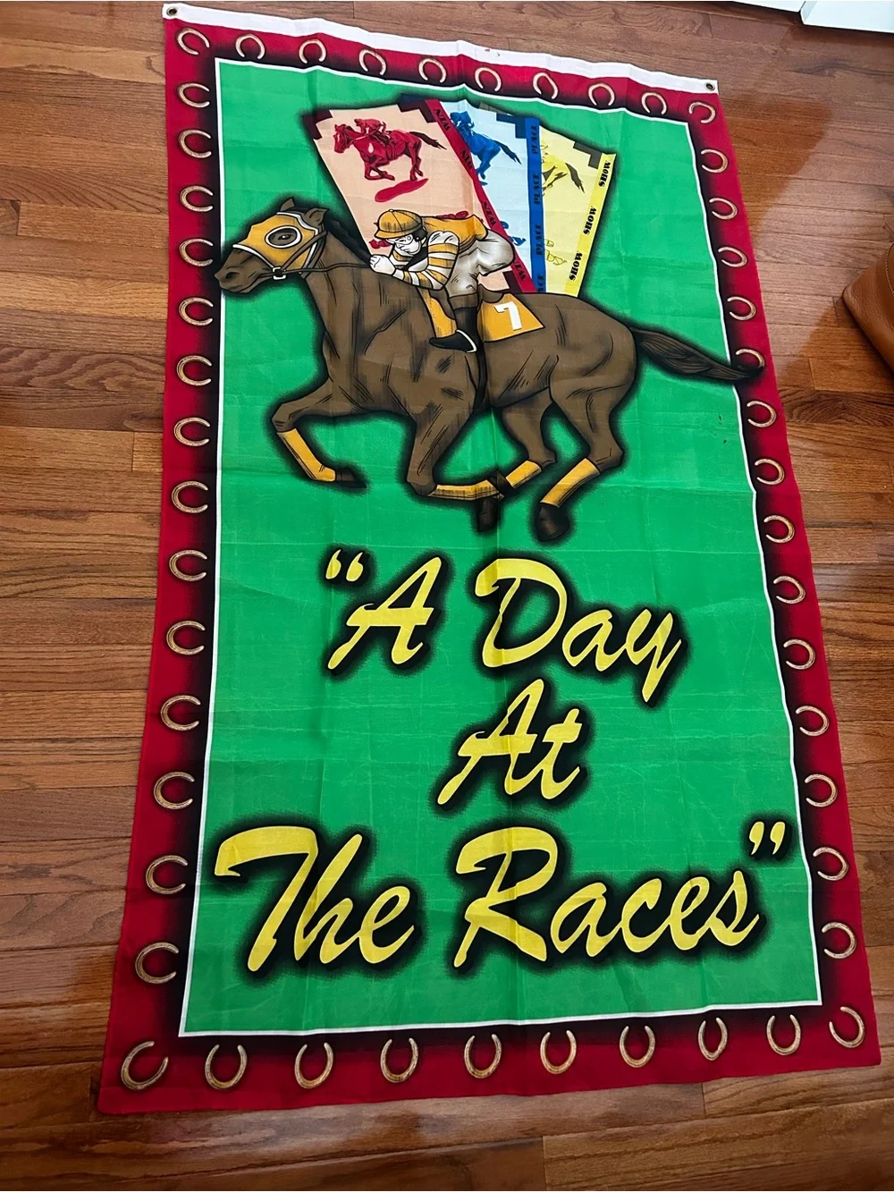 A Day At The Races Green & Red Decorative Banner